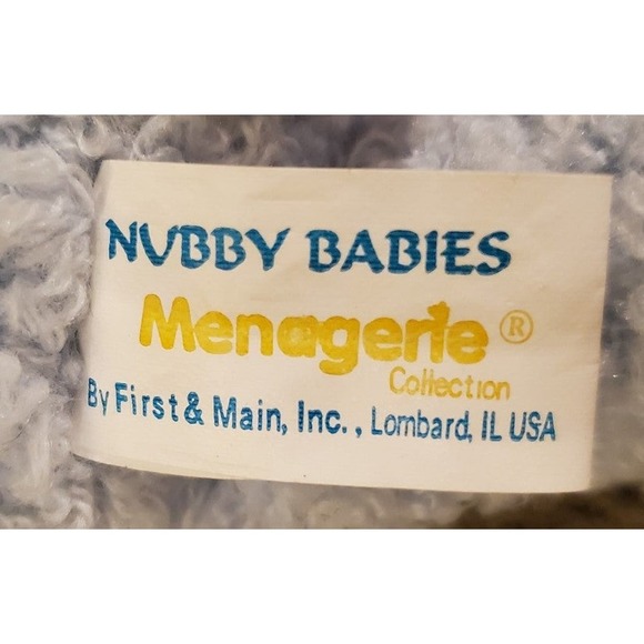 Small Pastel First & Main Menagerie Bear Rattle Stuffed Plush Toy - Picture 7 of 10